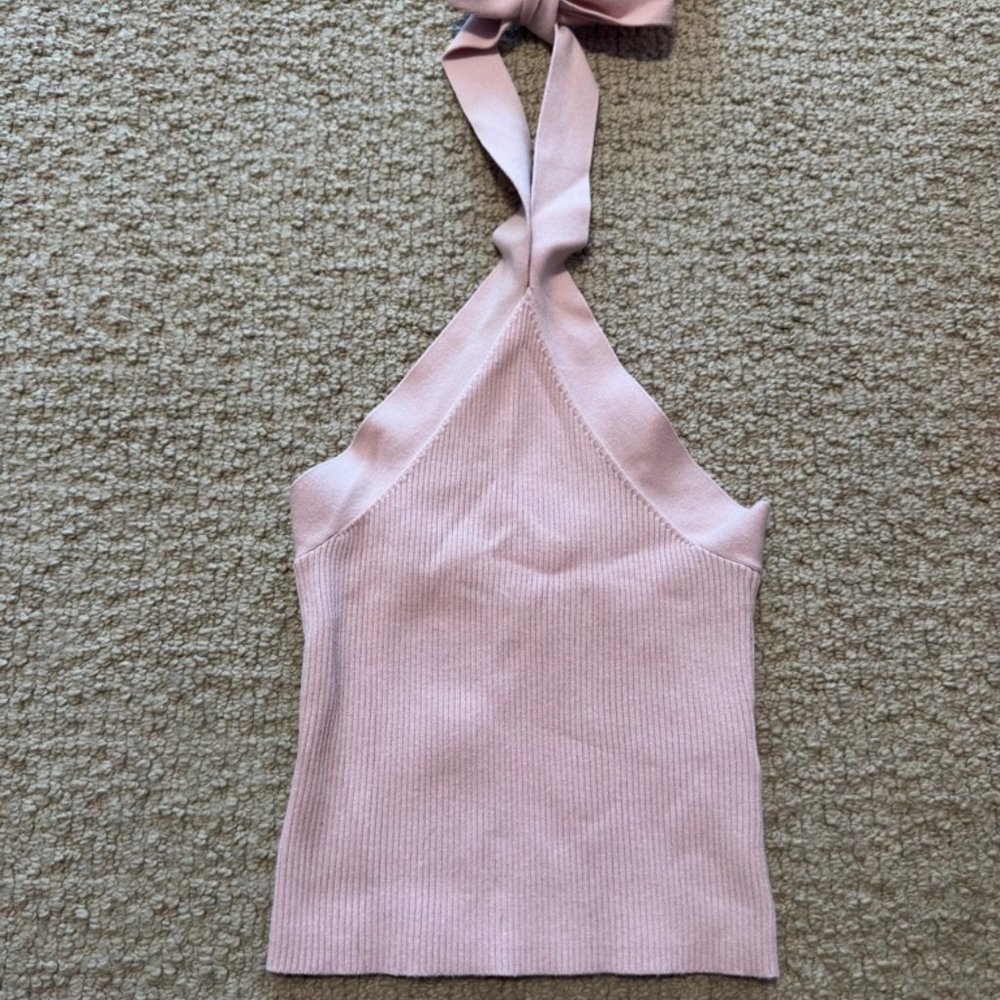 Aritzia tie halter crop top